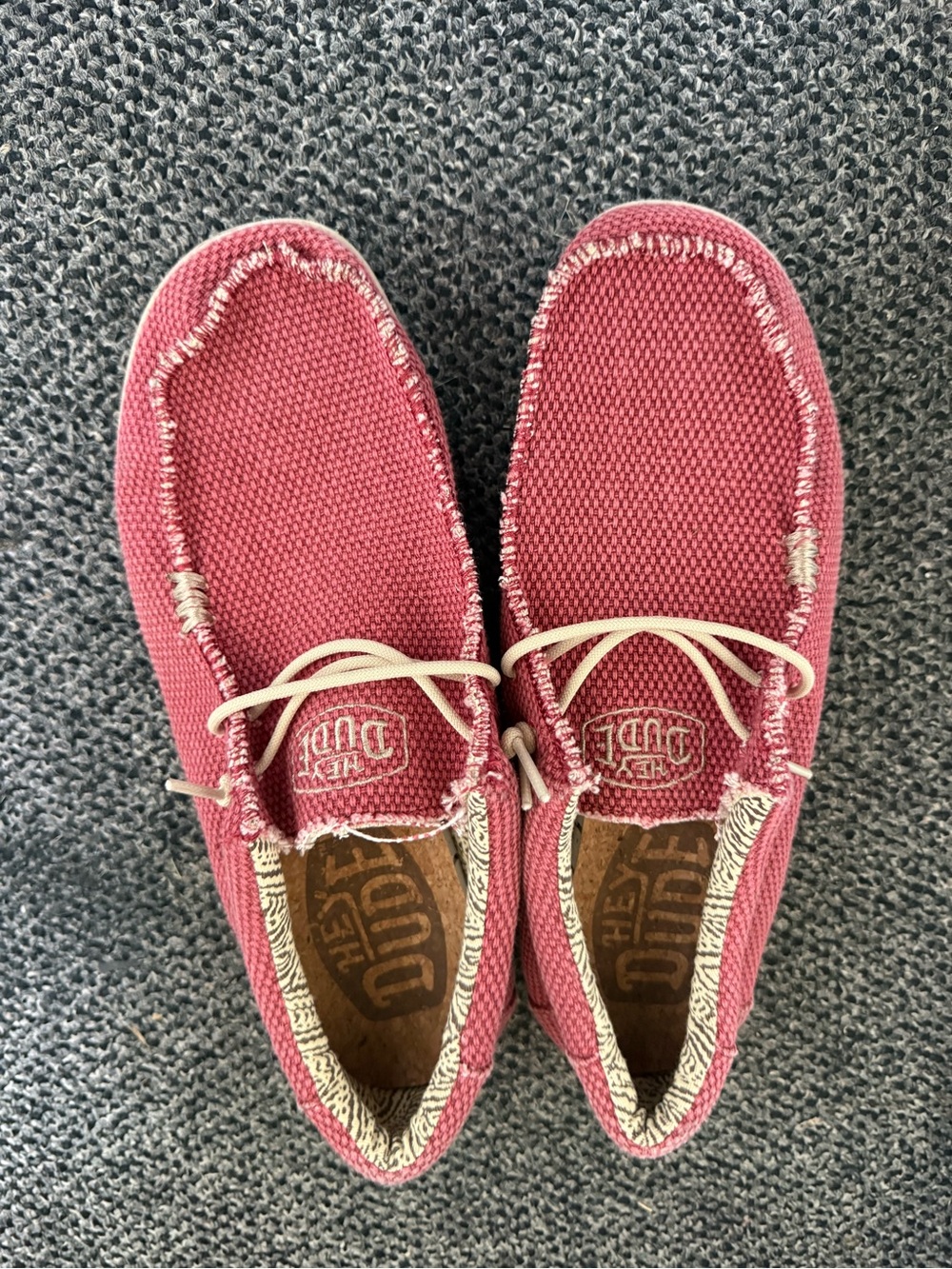 Men’s Hey Dude Pompeian Red Wally Braided Size 10 Shoes